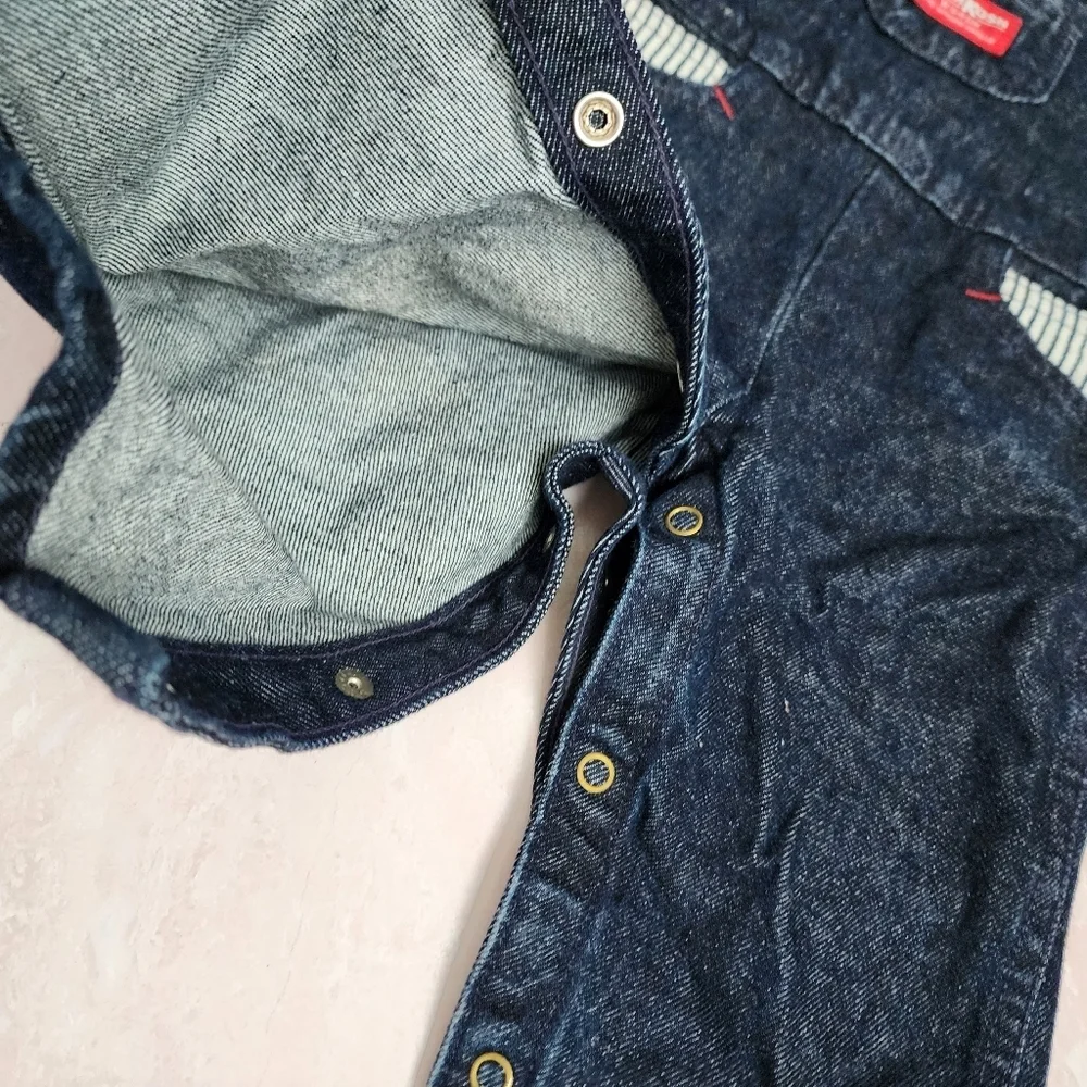 OSHKOSH B'GOSH x VINTAGE Vestback made in USA denim‎ overalls Union Made 12M